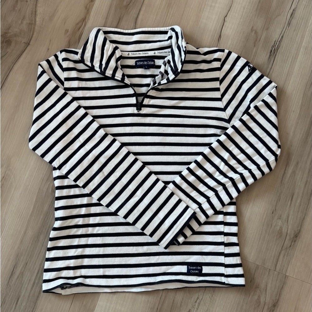 Striped Navy and White Shirt